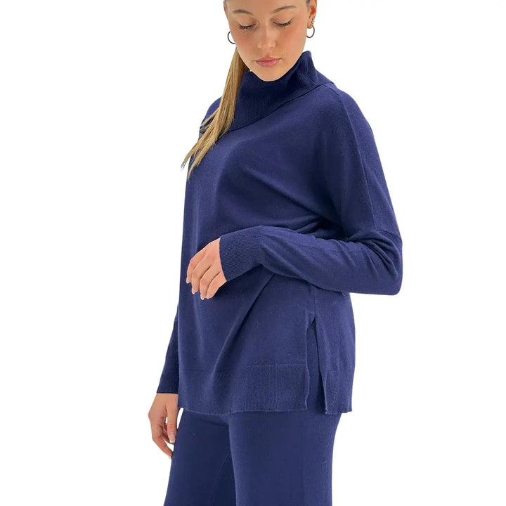 Koralline, Maglia, Donna, Tessuto Misto, Blu