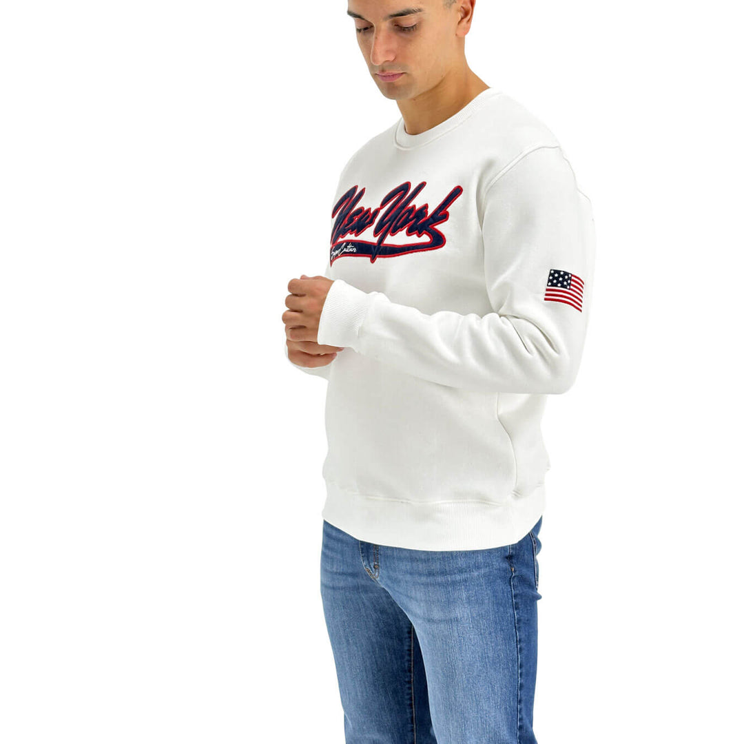 Superculture, Felpa, Uomo, Cotone, Bianco