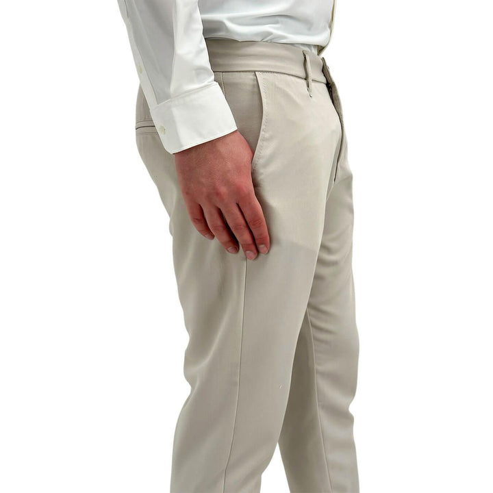 Imperial Pantaloni Uomo, Chino, Regular Fit, Tessuto Misto, Beige