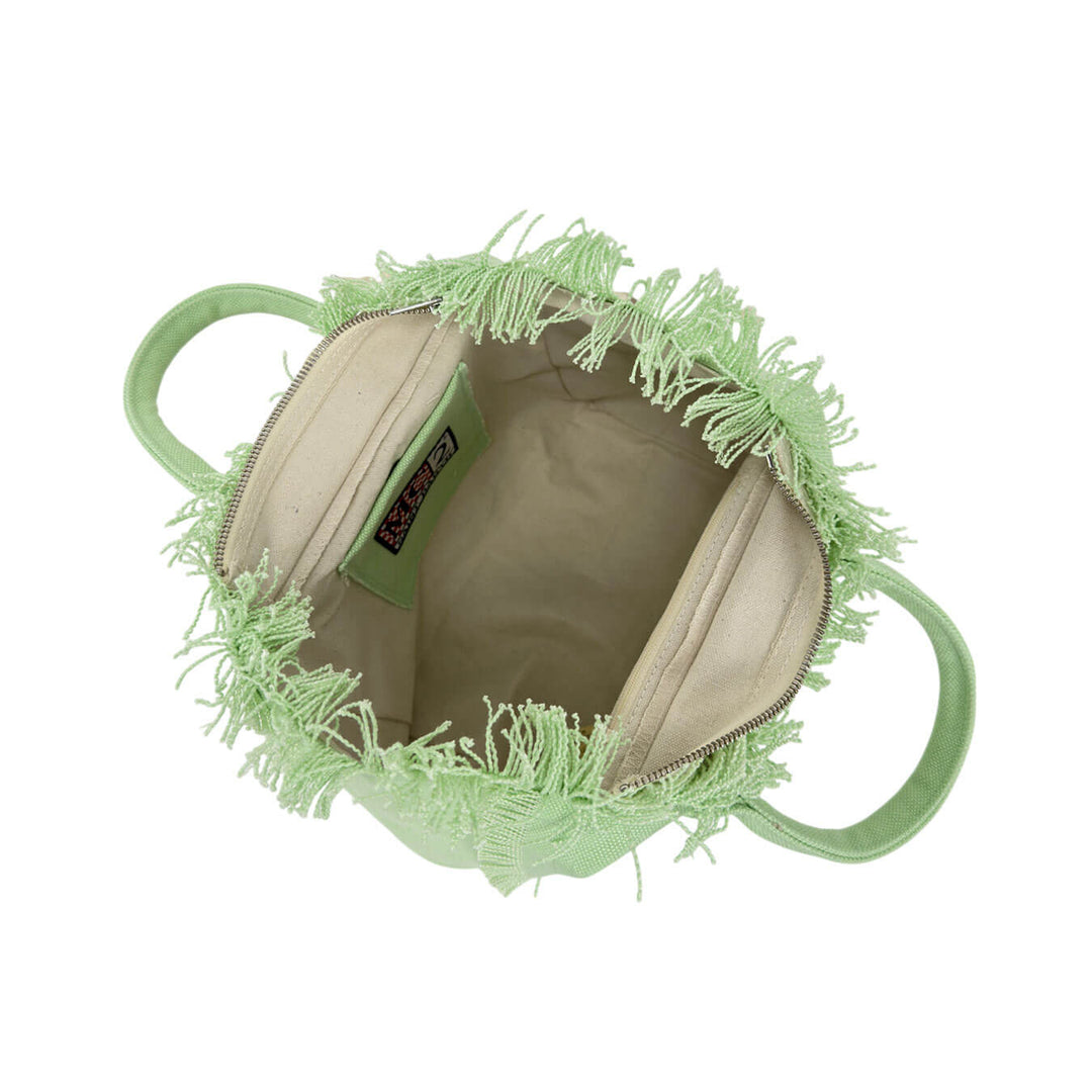 Mc2 Saint Barth Colette Borsa a Mano Donna, Canvas di Cotone, Verde