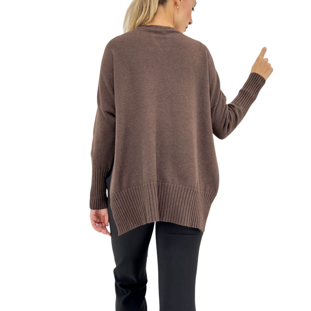 Relish, Maglia, Vosis, Scollo V, Donna, Viscosa, Marrone
