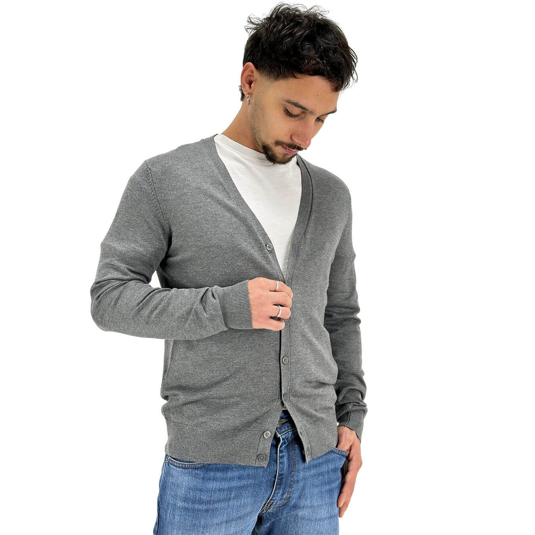 Markup, Cardigan, Uomo, Viscosa, Grigio