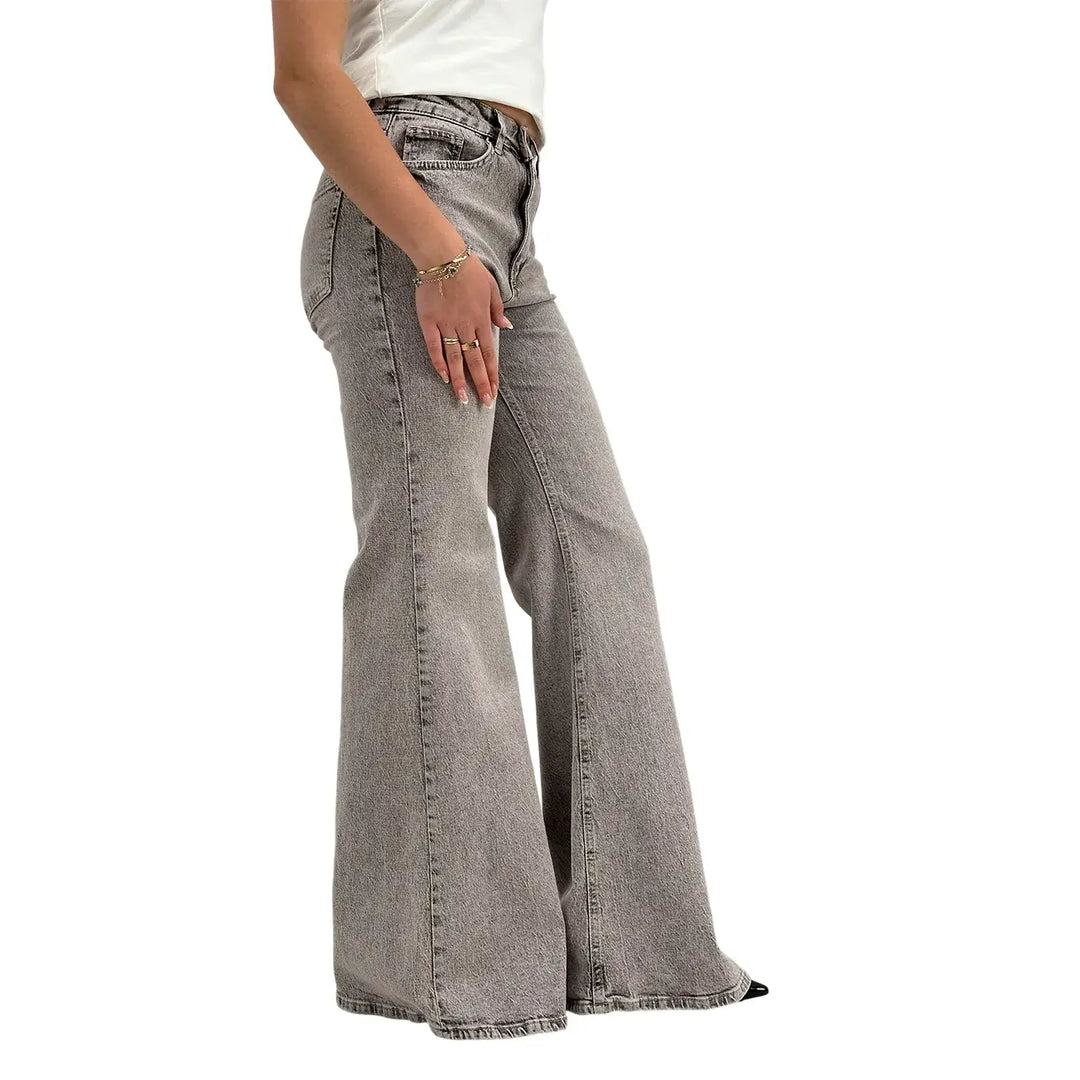 Kontatto, Jeans, Donna, Flare, Cotone, Grigio