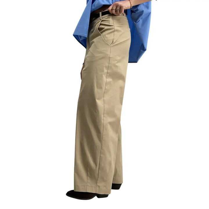 Kontatto, Pantaloni Palazzo, Donna, Cotone, Marrone