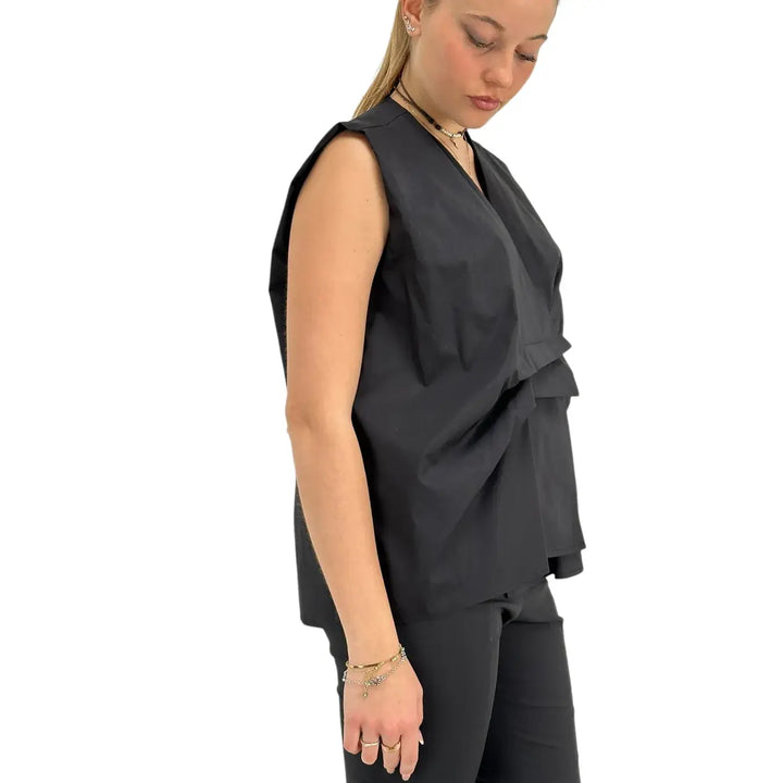Meimeij, Blusa, Donna, Cotone, Nero