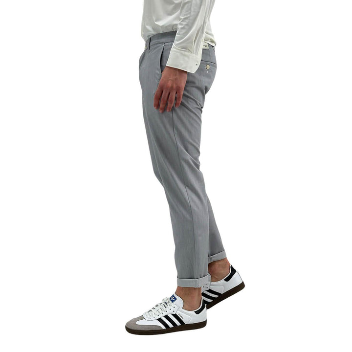 BL.11 Block Eleven Pantaloni Chino, Uomo, Slim Fit, Cotone, Grigio