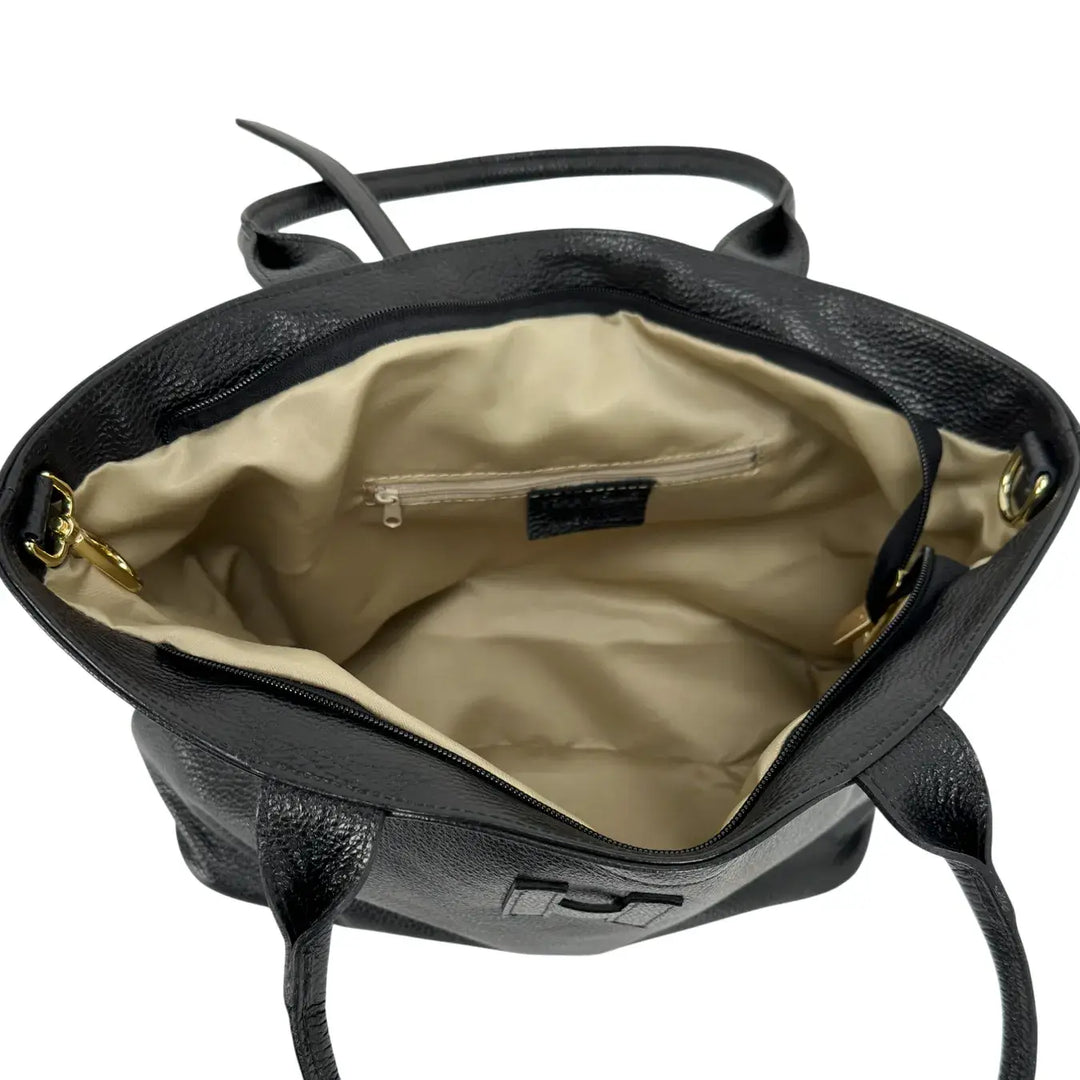 Bassini, Borsa, Donna, Ginevra, Pelle, Nero