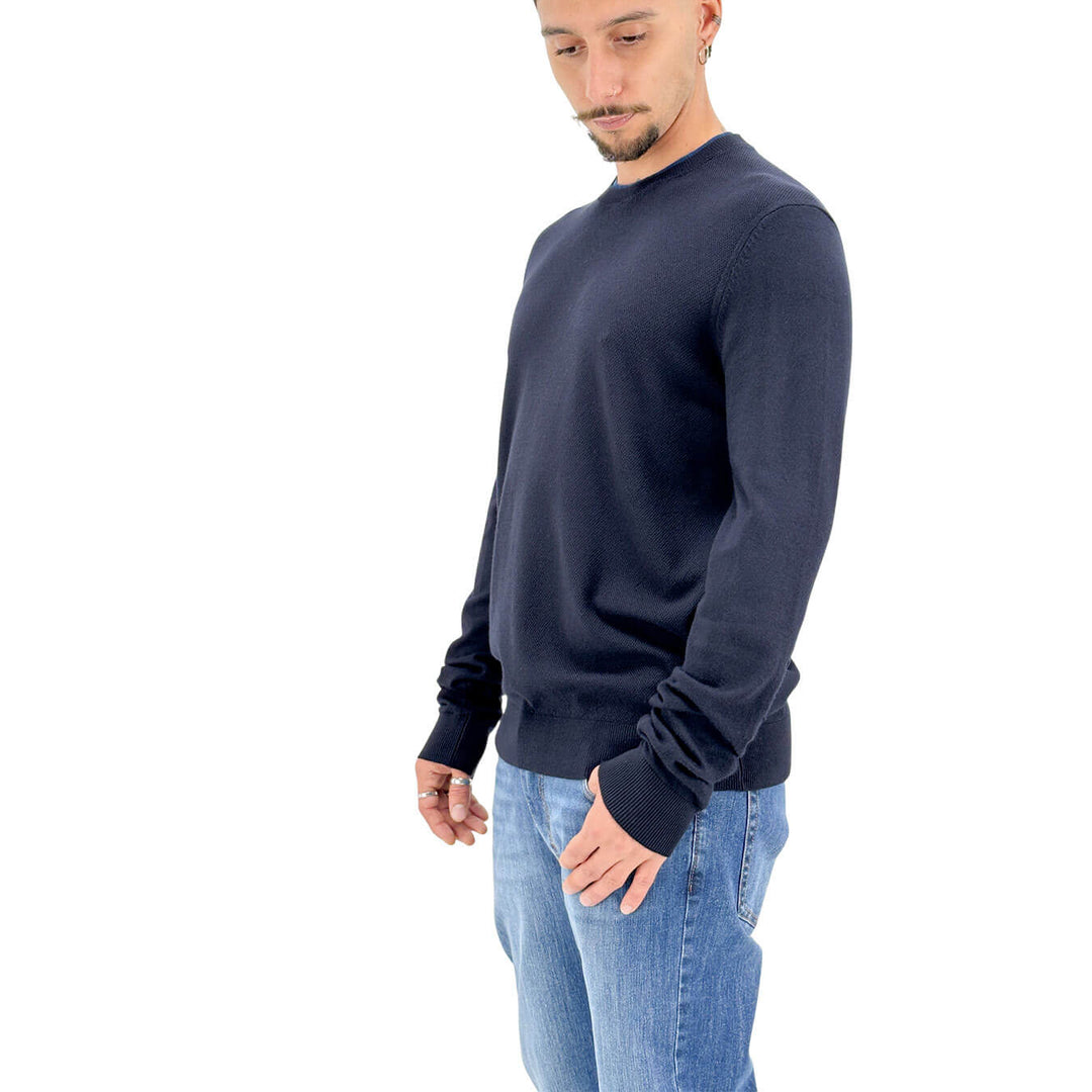 Markup, Maglia, Uomo, Tessuto misto, Blu
