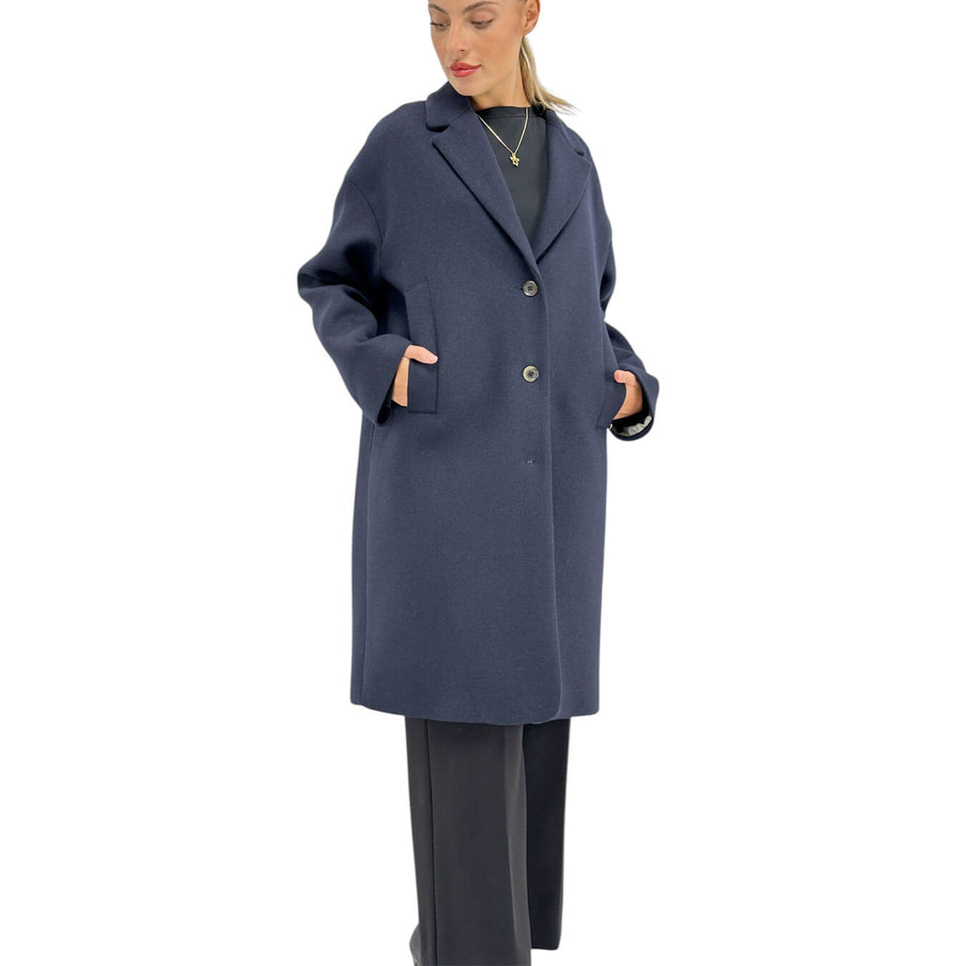 Ottod'Ame, Cappotto, Donna, Simona, Misto Lana, Blu