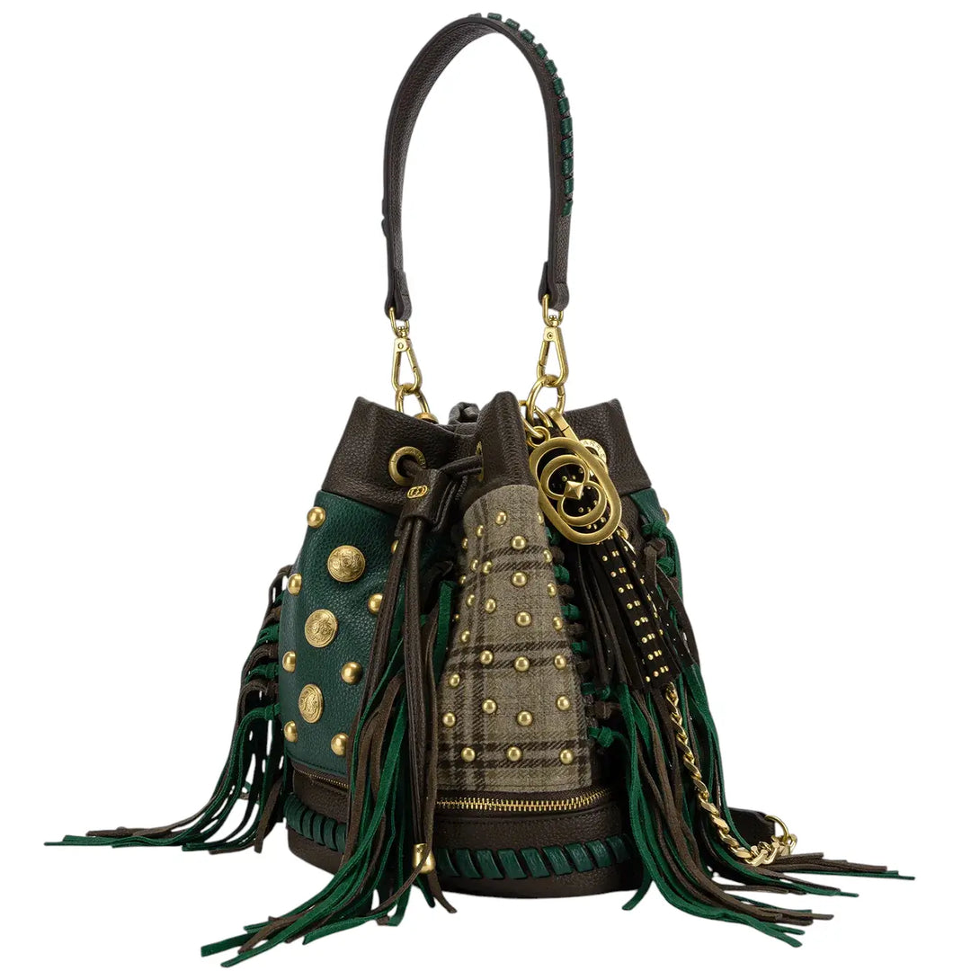 La Carrie, Secchiello, Donna, Ecopelle e Tartan, Multicolore