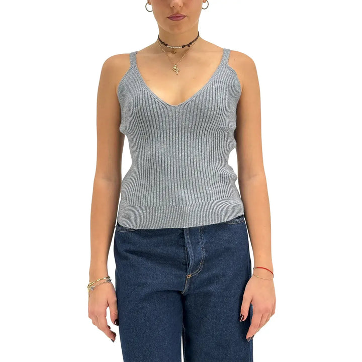 Koralline, Canotta, Donna, Tessuto Misto, Grigio