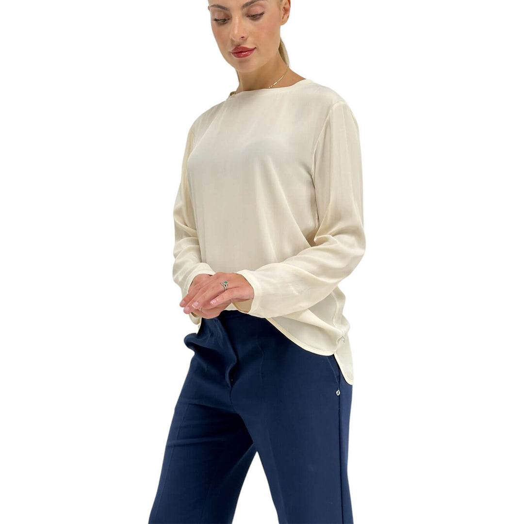 Ottod'Ame, Blusa, Donna, Serena, Acrilico, Avorio