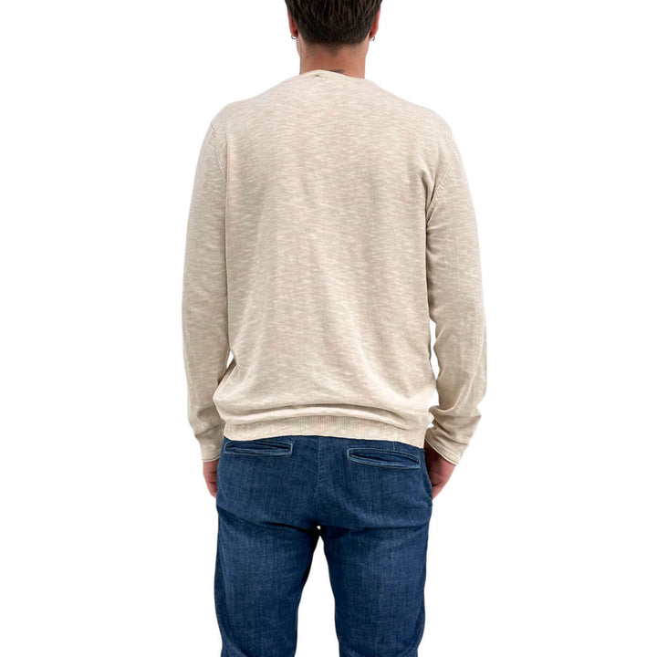 BL.11 Block Eleven Maglia Uomo, Basic, Girocollo, Cotone, Beige