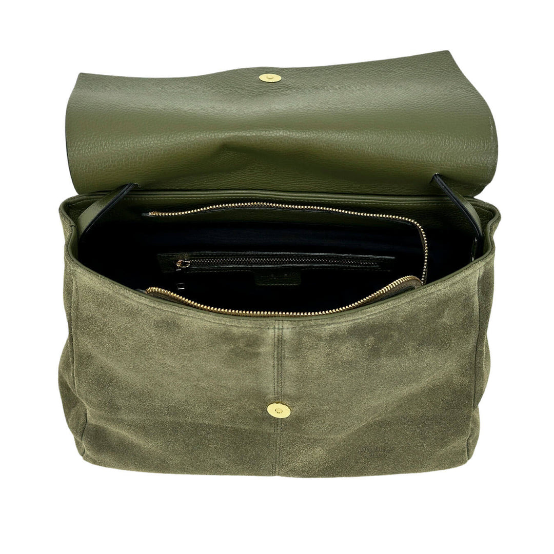 Avenue67 Roxanne Borsa Donna, Shoulder bag, Camoscio, Verde