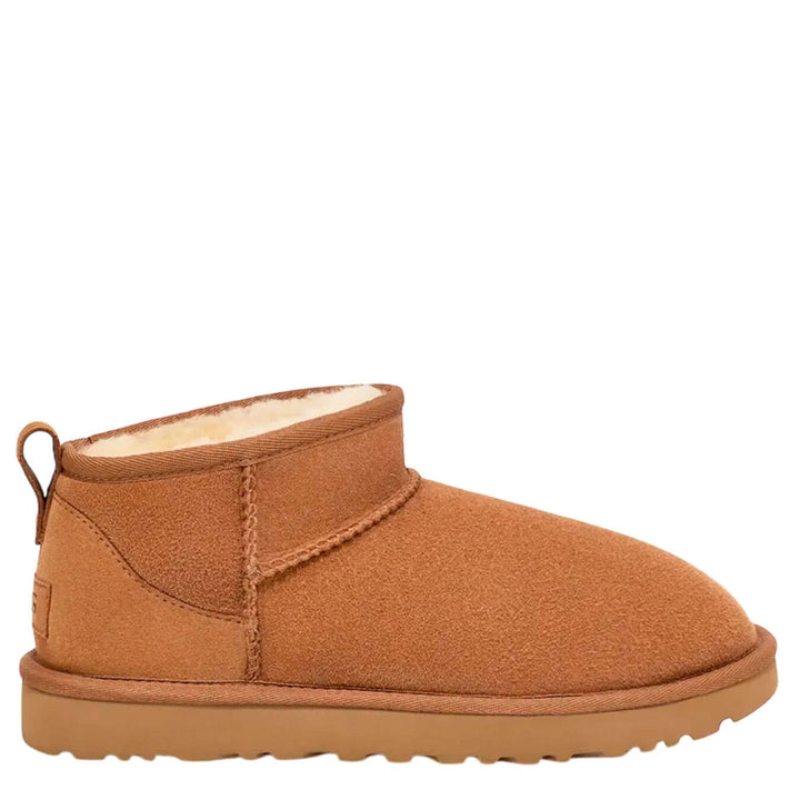 Ugg Scarpe Donna, Stivali Classic Ultra Mini, Camoscio, Chestnut