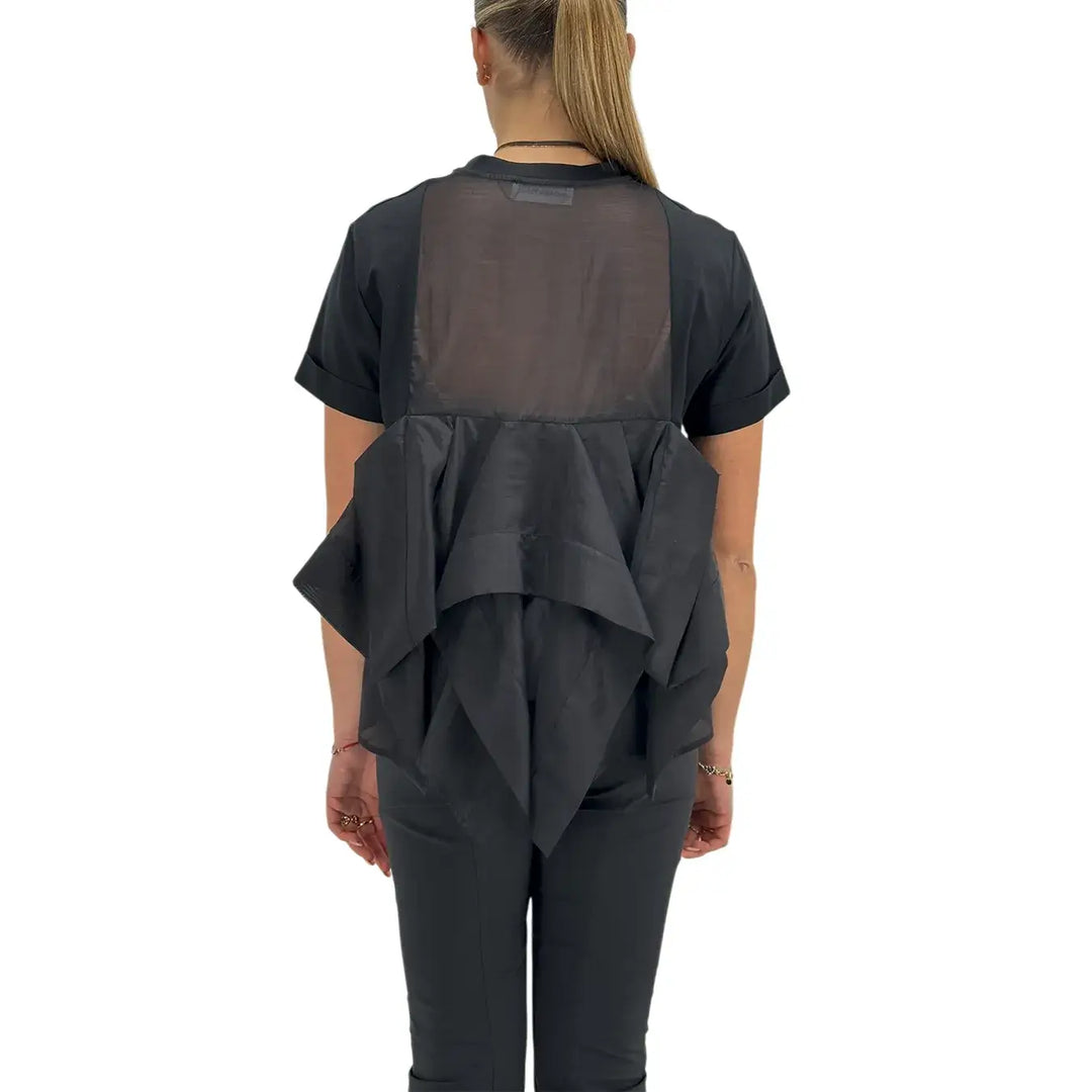 Meimeij, T-Shirt, Donna, Cotone, Nero