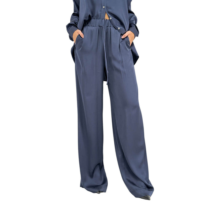 Ottod'Ame, Pantaloni, Donna, Arianna, Viscosa, Blu