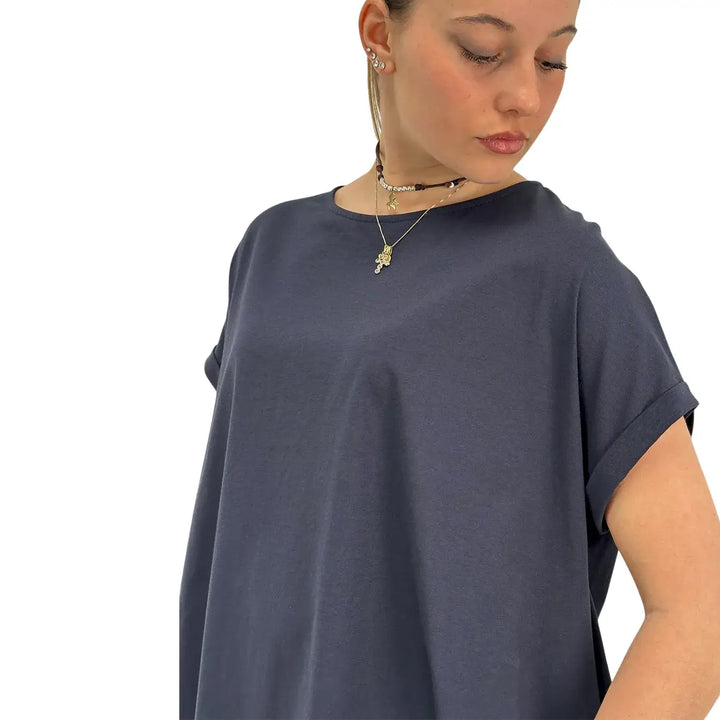 Ottod'Ame, T-Shirt, Donna, Cotone, Blu Night
