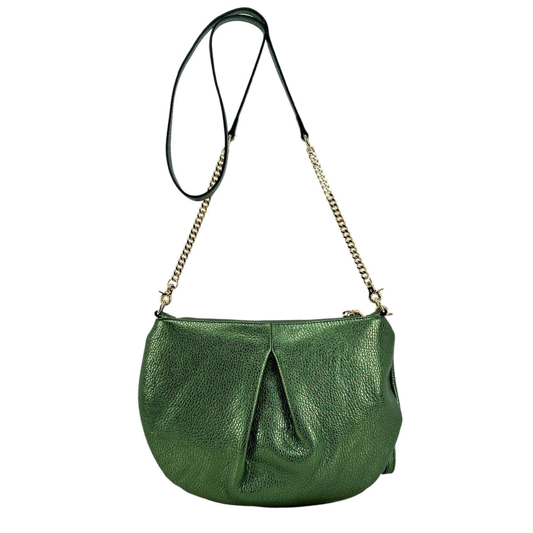 Cuoieria Fiorentina Emma Borsa Donna, Pouch Tracolla, Pelle, Verde