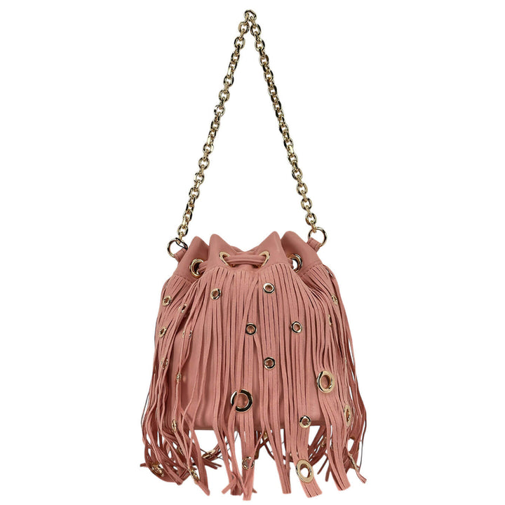 La Carrie Edition Bucket Borsa Donna, Secchiello, Ecopelle, Rosa