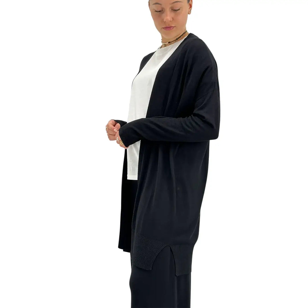 Kontatto, Cardigan, Donna, Tessuto Misto, Nero