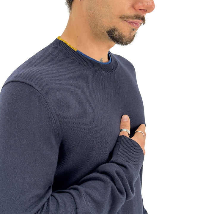 Markup, Maglia, Uomo, Tessuto misto, Blu