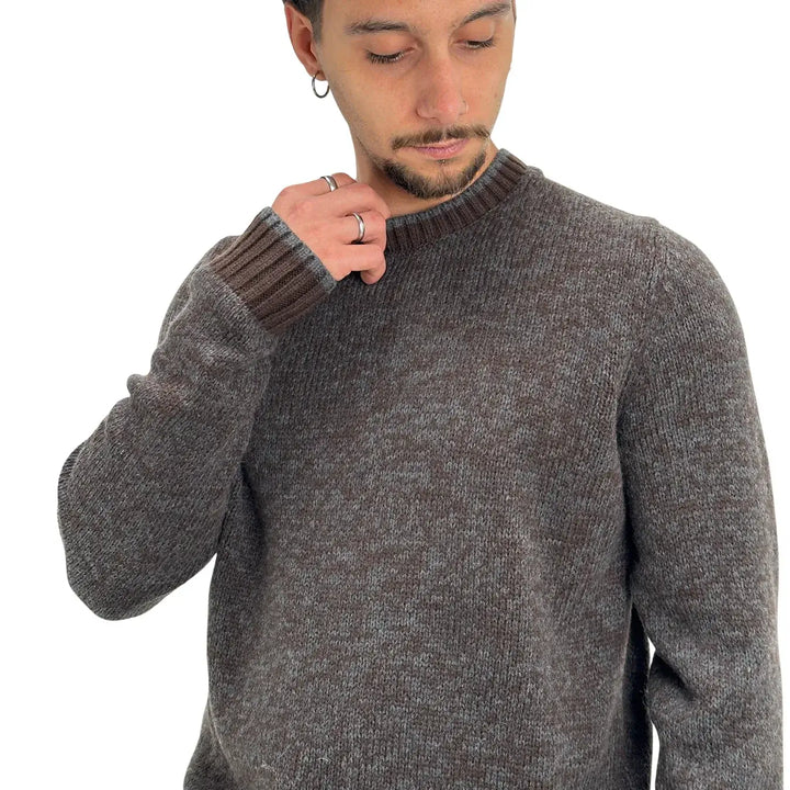 Markup, Maglia, Uomo, Girocollo, Marrone