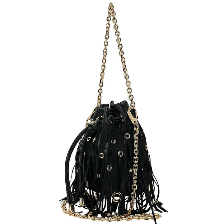 La Carrie Edition Bucket Borsa Donna, Secchiello, Ecopelle, Nero