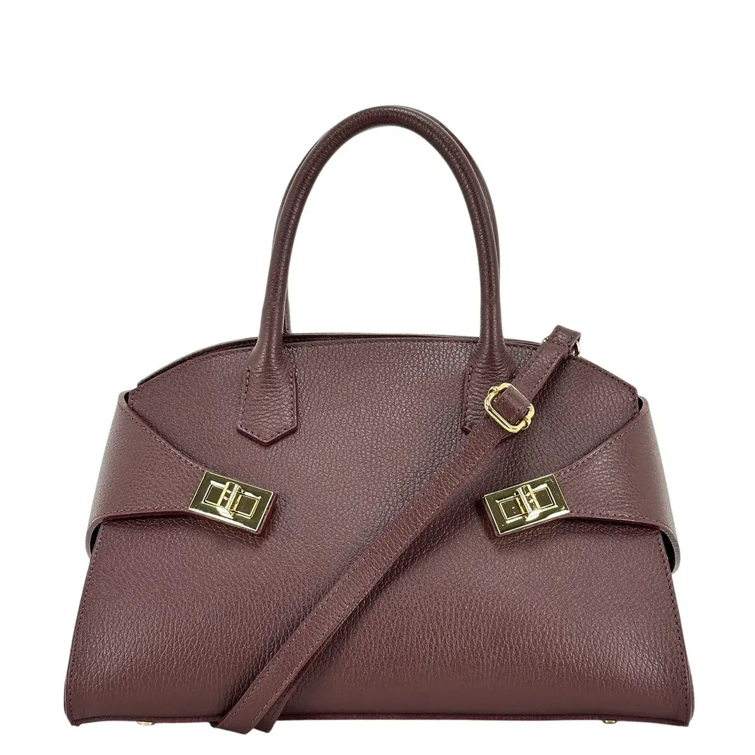Bassini, Borsa, Donna, Ludovica, Pelle, Bordeaux