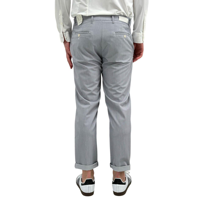 BL.11 Block Eleven Pantaloni Chino, Uomo, Slim Fit, Cotone, Grigio