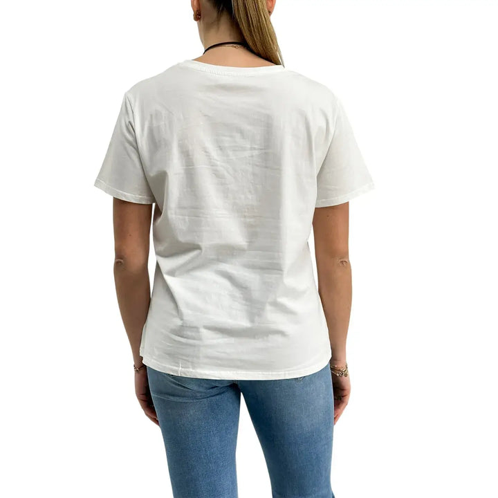 Bassini, T-Shirt, Donna, Cotone, Bianco