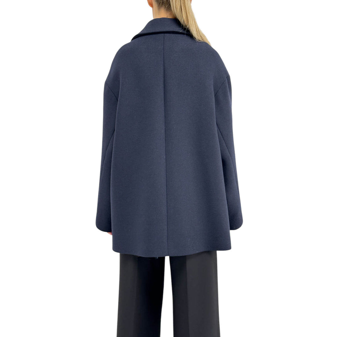 Ottod'Ame, Cappotto, Donna, Caban, Lana, Blu