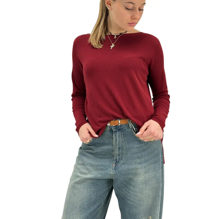 Kontatto, Maglia, Donna, Tessuto Misto, Rosso