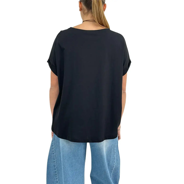 Ottod'Ame, T-Shirt, Donna, Cotone, Nero