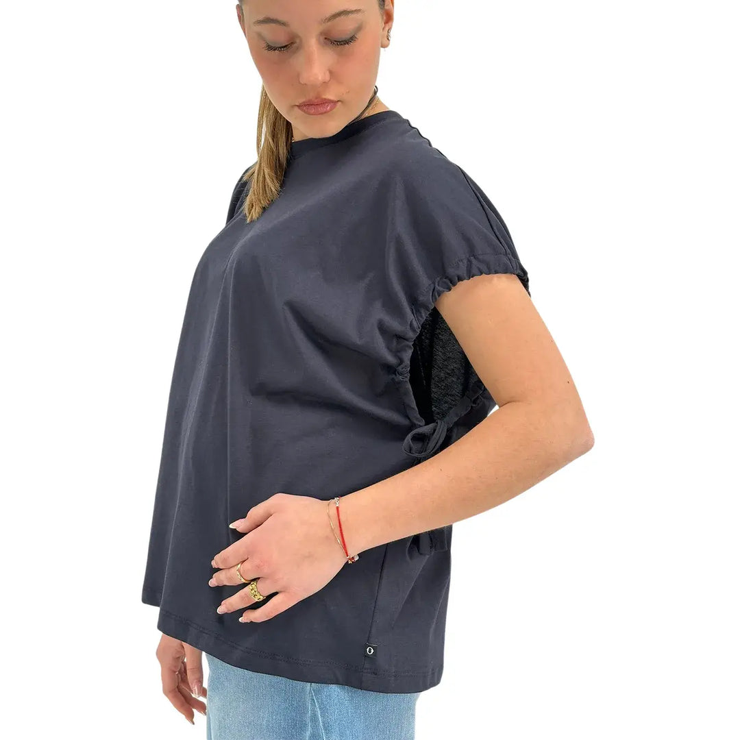 Ottod'Ame, T-Shirt, Donna, Blu, Girocollo
