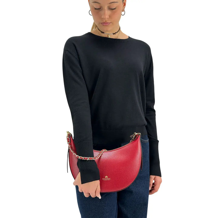 Koralline, Maglia, Donna, Tessuto Misto, Nero