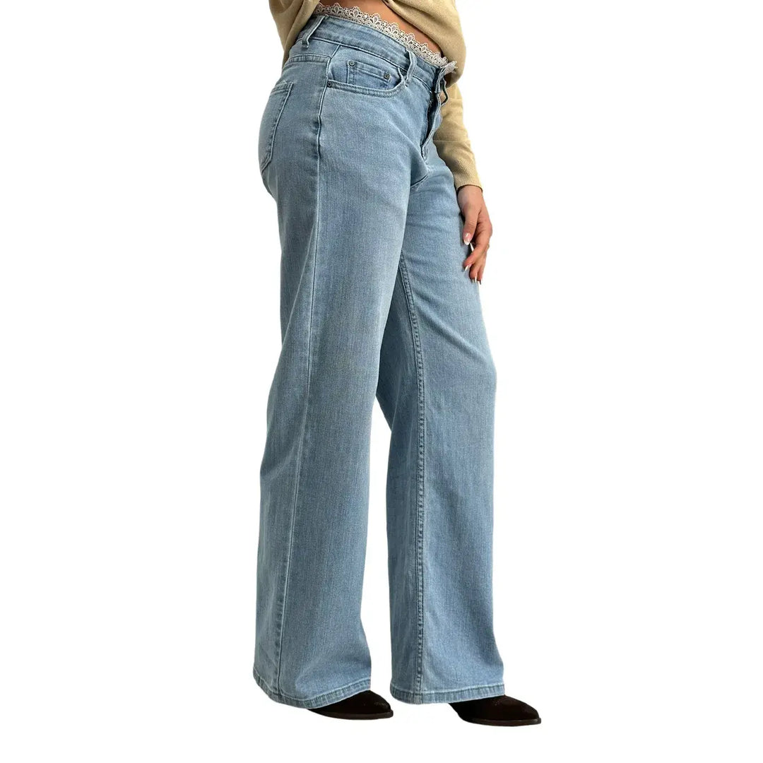 Bassini, Jeans, Donna, Cotone, Blu