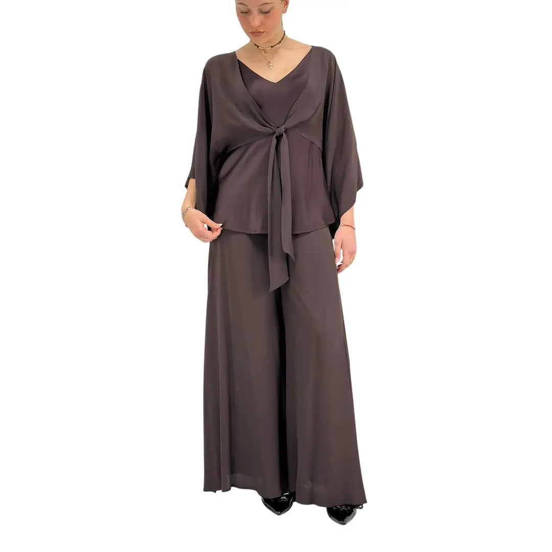 Ottod'Ame, Top, Donna, Tessuto Misto, Marrone