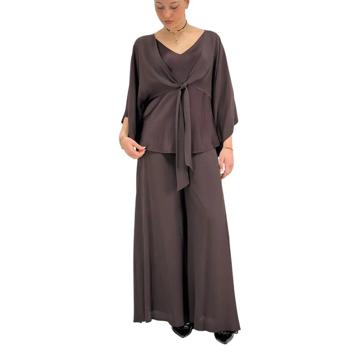 Ottod'Ame, Top, Donna, Tessuto Misto, Marrone