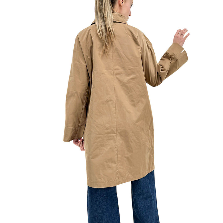 Oof Wear Cappotto Donna, Trench, Tessuto Memory, Beige