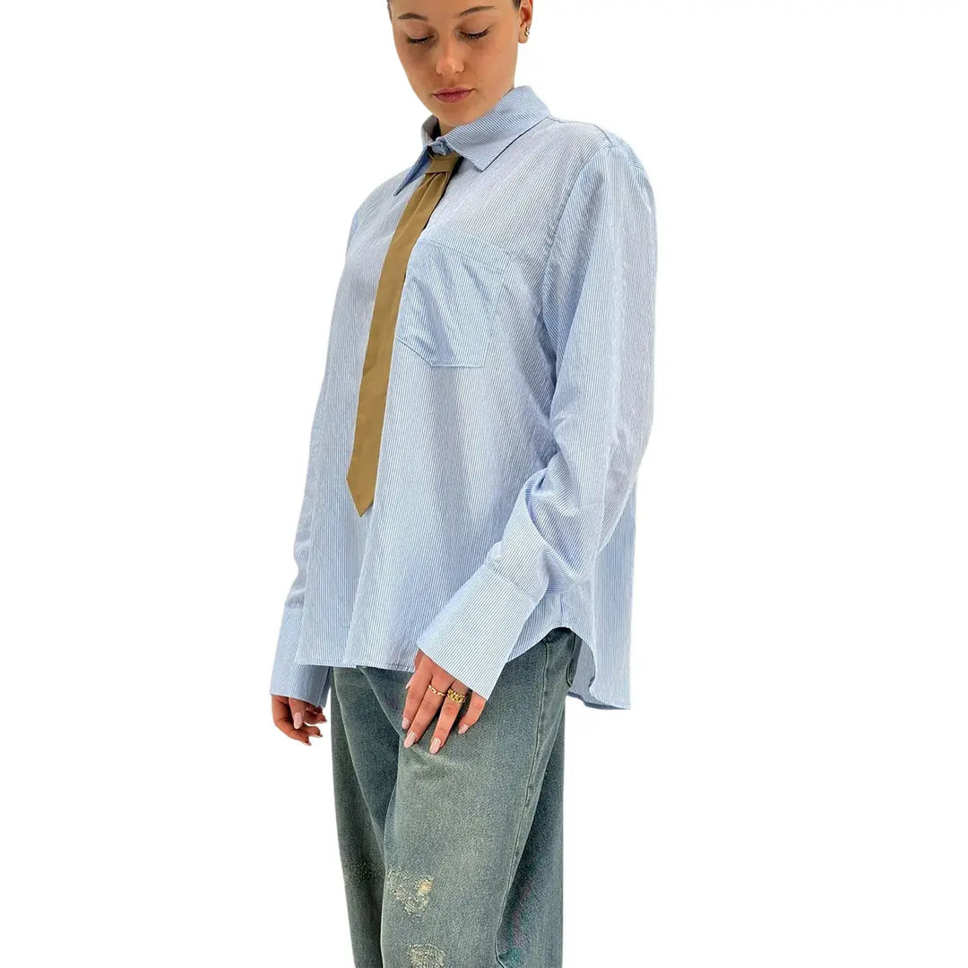 Kontatto, Camicia, Donna, Tessuto Misto, Azzurro