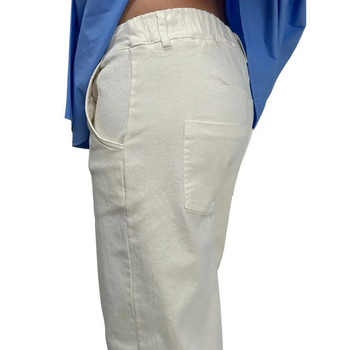 Kontatto, Pantaloni, Donna, Cotone, Avorio