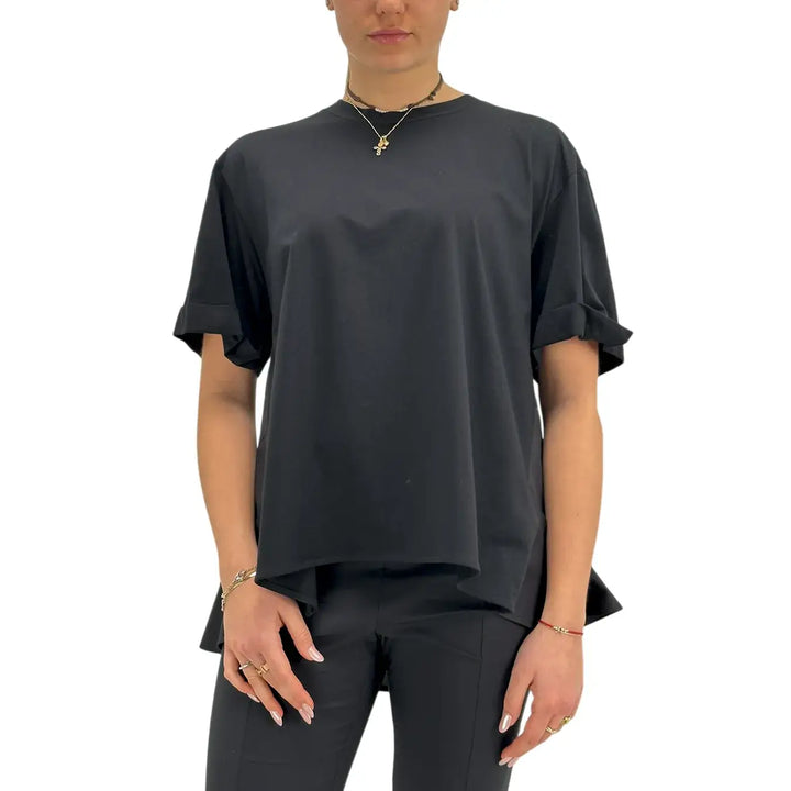 Meimeij, T-Shirt, Donna, Cotone, Nero