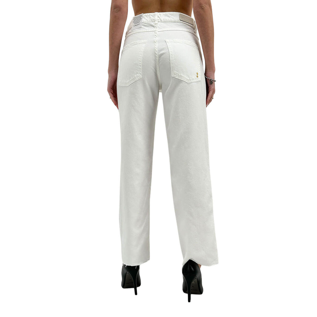 Icon Denim Jill Pantaloni Donna, Jeans Classico, Cotone, Bianco