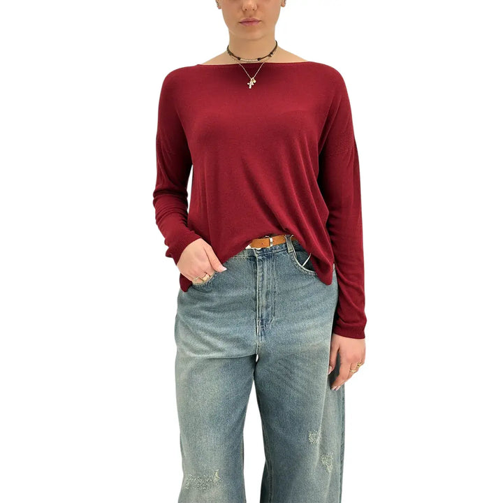 Kontatto, Maglia, Donna, Tessuto Misto, Rosso