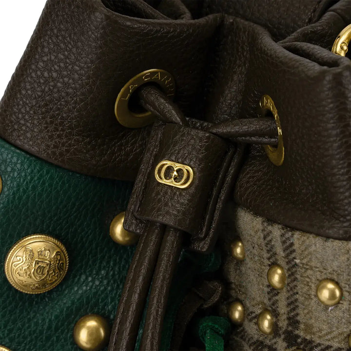 La Carrie, Secchiello, Donna, Ecopelle e Tartan, Multicolore