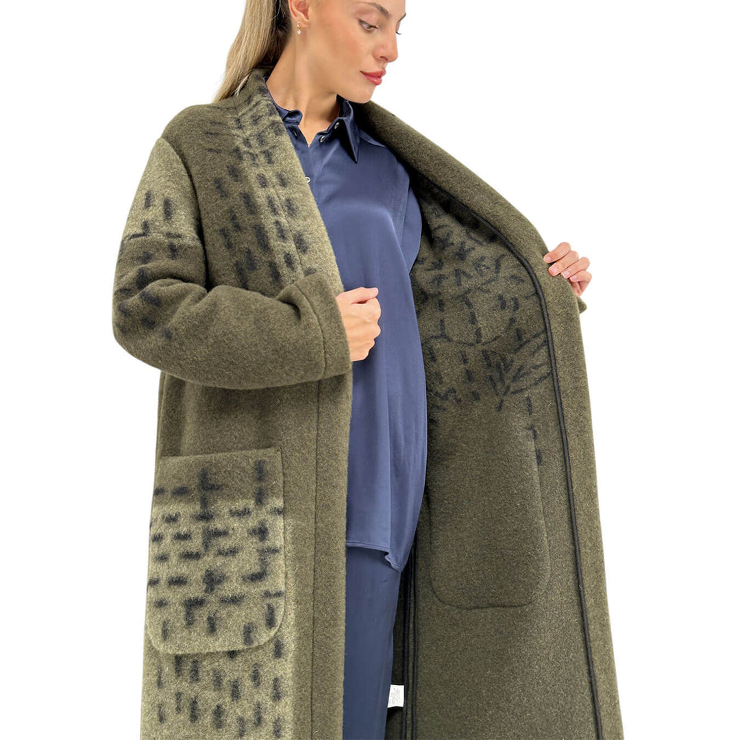 Ottod'Ame, Cappotto, Donna, Lana, Verde
