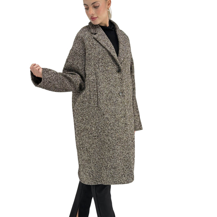 Ottod'Ame, Cappotto, Donna, Tessuto Misto, Marrone