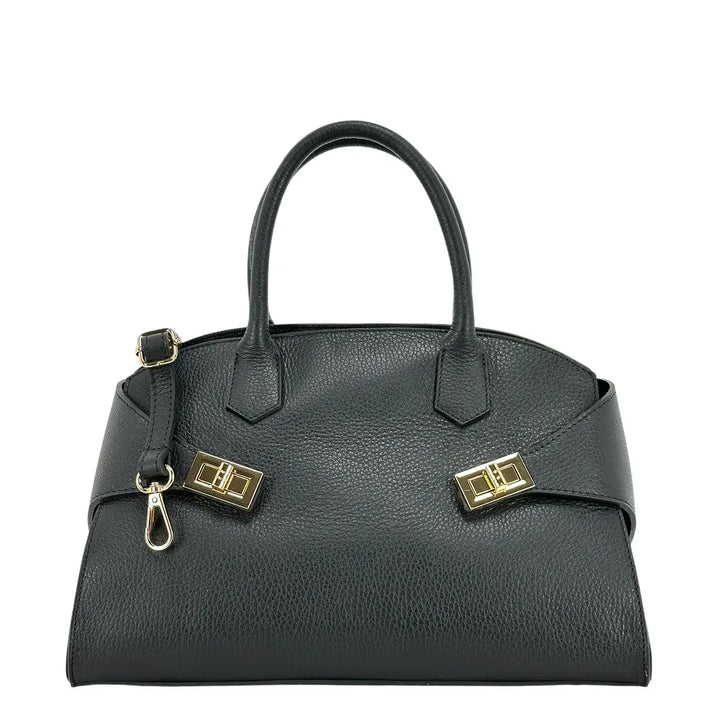 Bassini, Borsa, Donna, Ludovica, Pelle, Nero