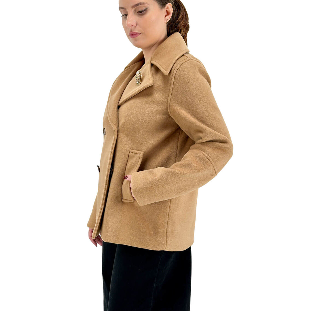 Markup, Cappotto, Donna, Tessuto Misto, Beige